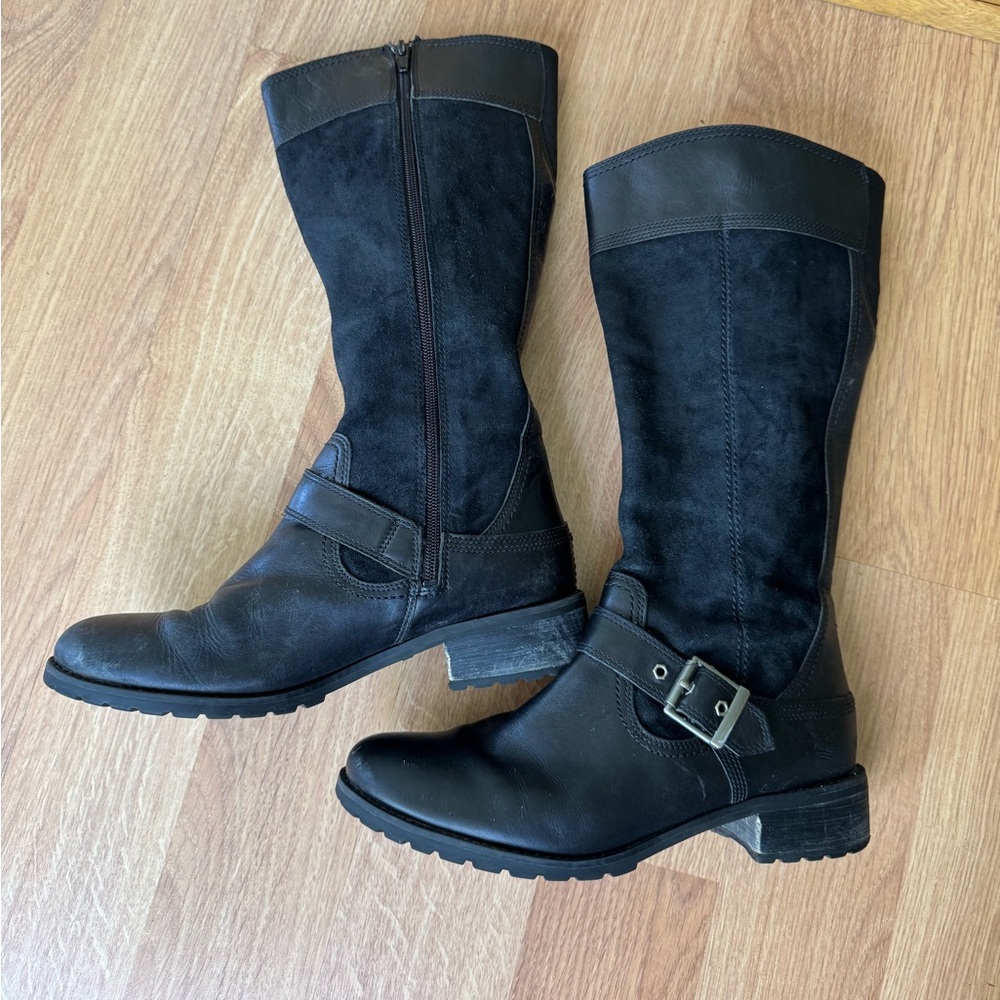 Timberland tall boot with buckle detail Sz 9